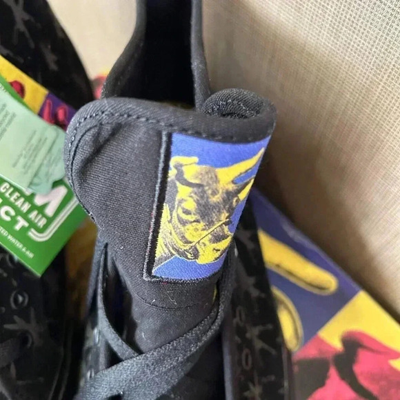 NEW DC Shoes Andy Warhol Collection Unisex Hi Black Graphics Sneakers 7 - Picture 3 of 5